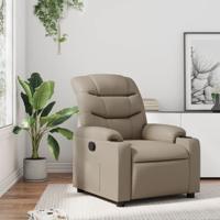 Fauteuil verstelbaar kunstleer cappuccinokleurig