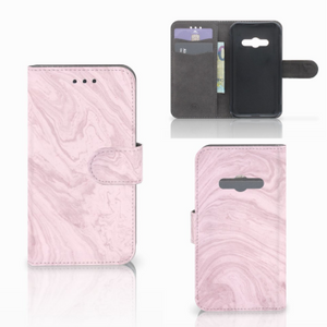 Samsung Galaxy Xcover 3 | Xcover 3 VE Bookcase Marble Pink - Origineel Cadeau Vriendin