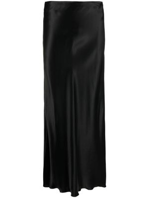 Forte Forte jupe mi-longue satinée à taille haute - Noir