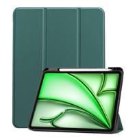 Basey Apple iPad Air 6 13 (2024) Hoesje Kunstleer Hoes Case Cover -Donkergroen - thumbnail