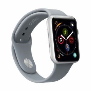 SBS Silicone Strap Apple Watch medium / large 38 / 40mm grey - TEBANDWATCH40MG