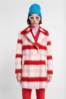 Wollen jas met dubbele knoopsluiting - RED - 36