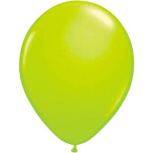 8x stuks Neon fel groene latex ballonnen 25 cm   -