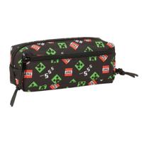 Pennenetui met 3 vakken Minecraft Zwart 22 x 8,5 x 6 cm