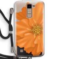 Orange Ellila flower: LG K10 (2016) Transparant Hoesje met koord Orange Ellila flower: LG K10 (2016) Transparant Hoesje met koord