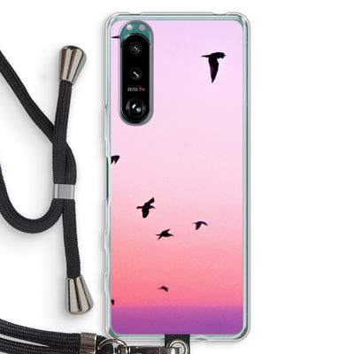 Fly away: Sony Xperia 5 III Transparant Hoesje met koord