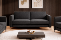 Showroommodel Zitbank Denver - Velvet Antraciet - Niet in originele verpakking - Kans op schade