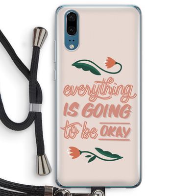 Optimistic flower girl: Huawei P20 Transparant Hoesje met koord