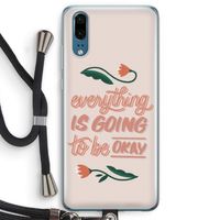 Optimistic flower girl: Huawei P20 Transparant Hoesje met koord