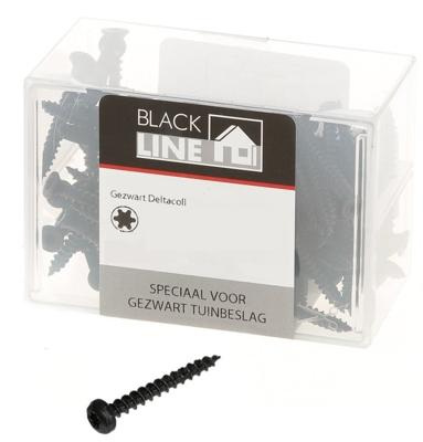 Blackline Spaanplaatschroef Hcp Zwart Ck Torx TX10 3.0X25 | 100 stuks - 6904.20.33025