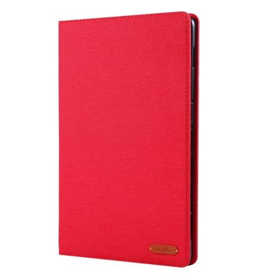 Voor Huawei MediaPad M6 10 8 doek Teature horizontale Flip PU lederen draagtas met met houder & kaartsleuven (rood)