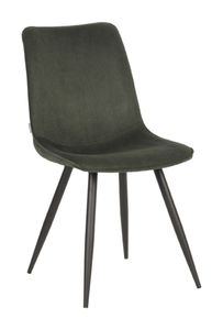 LABEL51 Eetkamerstoel 'Jort' Rib, kleur Army Green