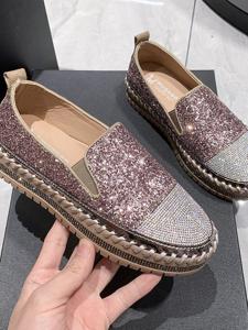 Plain Glitter Casual Shoes