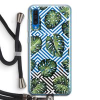 Geometrische jungle: Samsung Galaxy A50 Transparant Hoesje met koord