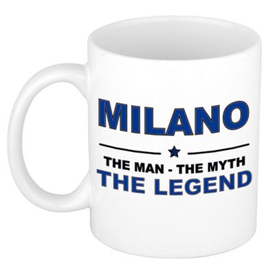 Milano The man, The myth the legend cadeau koffie mok / thee beker 300 ml Milano The man, The myth the legend cadeau koffie mok / thee beker 300 ml