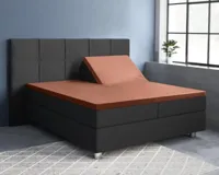 Primaviera Deluxe Splittopper Satijn Hoeslaken Bruin 180 x 200 cm