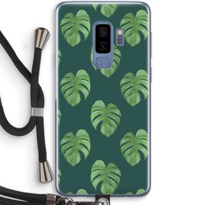 Monstera leaves: Samsung Galaxy S9 Plus Transparant Hoesje met koord