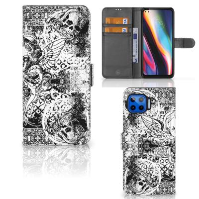 Telefoonhoesje met Naam Motorola Moto G 5G Plus Skulls Angel