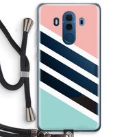 Strepen pastel: Huawei Mate 10 Pro Transparant Hoesje met koord