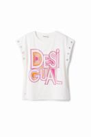 T-shirt patch logo - WHITE - XL