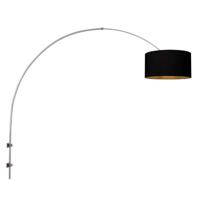 Steinhauer WandlampSparkled Light metaal met zwarte kap - 3966ST