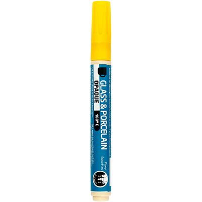 Creativ Company Glas- en porseleinstift, lijndikte 2-4 mm, dekkend, geel, 1 stuk