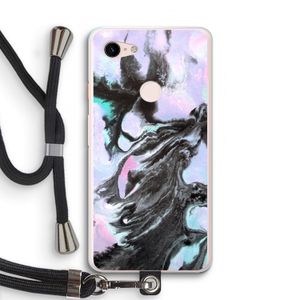 Pastel zwart: Pixel 3 XL Transparant Hoesje met koord