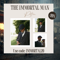 Archie Cap | Marineblauw | 8-panelen | 100% Wol Twill | Peaky Blinders