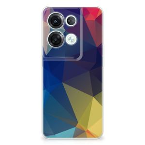 OPPO Reno8 Pro TPU Hoesje Polygon Dark