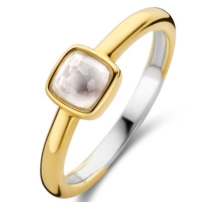 TI SENTO-Milano 12267MW Ring Mother of Pearl zilver goudkleurig-wit