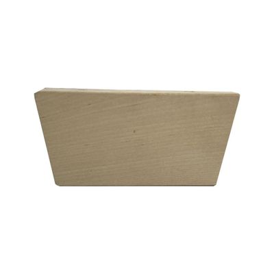 Meubelpoot rechthoek 12,5 bij 4 cm en hoogte 6 cm van massief hout