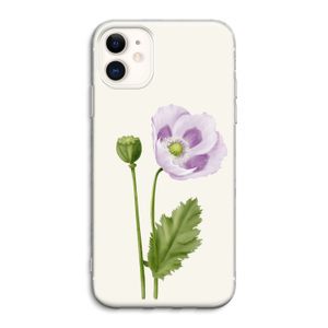 Purple poppy: iPhone 11 Transparant Hoesje