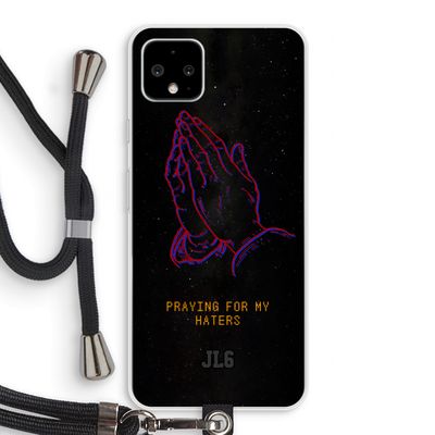Praying For My Haters: Pixel 4 XL Transparant Hoesje met koord