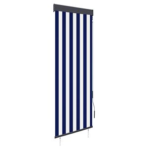 VidaXL Rolgordijn voor buiten 60x250 cm blauw en wit