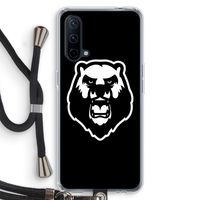 Angry Bear (black): OnePlus Nord CE 5G Transparant Hoesje met koord