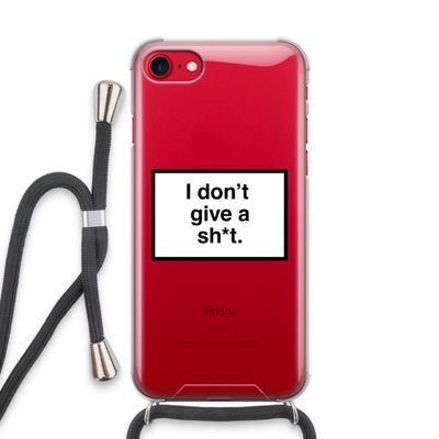 Don't give a shit: iPhone SE 2020 Transparant Hoesje met koord