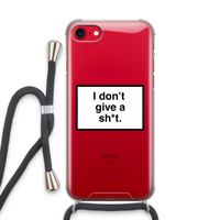 Don't give a shit: iPhone SE 2020 Transparant Hoesje met koord