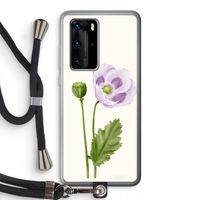 Purple poppy: Huawei P40 Pro Transparant Hoesje met koord