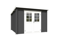 Blokhut Nadia 275x275 Carbon Grey-Wit - Outdoor life