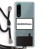 Ambitchious: Sony Xperia 5 III Transparant Hoesje met koord