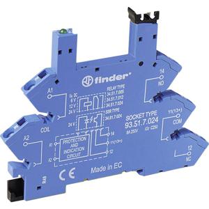 Finder 93.51.8.240 Relaissocket Geschikt voor serie: Finder serie 34 Finder 34.51, Finder 34.81 (l x b x h) 93.6 x 6.2 x 76 mm 1 stuk(s)