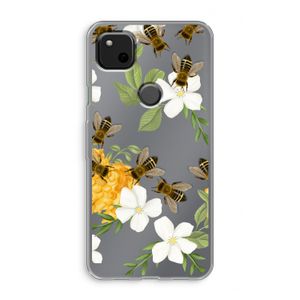 No flowers without bees: Google Pixel 4a Transparant Hoesje