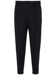 Emporio Armani pantalon fuselé à plis marqués - Noir