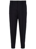 Emporio Armani pantalon fuselé à plis marqués - Noir