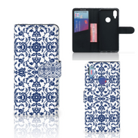 Xiaomi Redmi Note 7 Hoesje Flower Blue - thumbnail