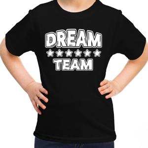 Sport T-shirt jongens/meisjes - Dream team - zwart - sportdag - sportkleding voor kinderen