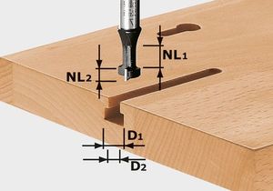 Festool Accessoires T-groeffrees HW schacht 8 mm HW S8 D10,5/NL13 - 491035