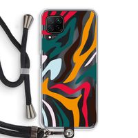 Colored Zebra: Huawei P40 Lite Transparant Hoesje met koord