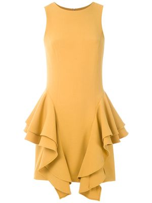 Olympiah robe sans manches à volants - Jaune