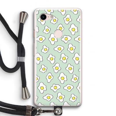 Spiegeleitjes: Pixel 3 Transparant Hoesje met koord